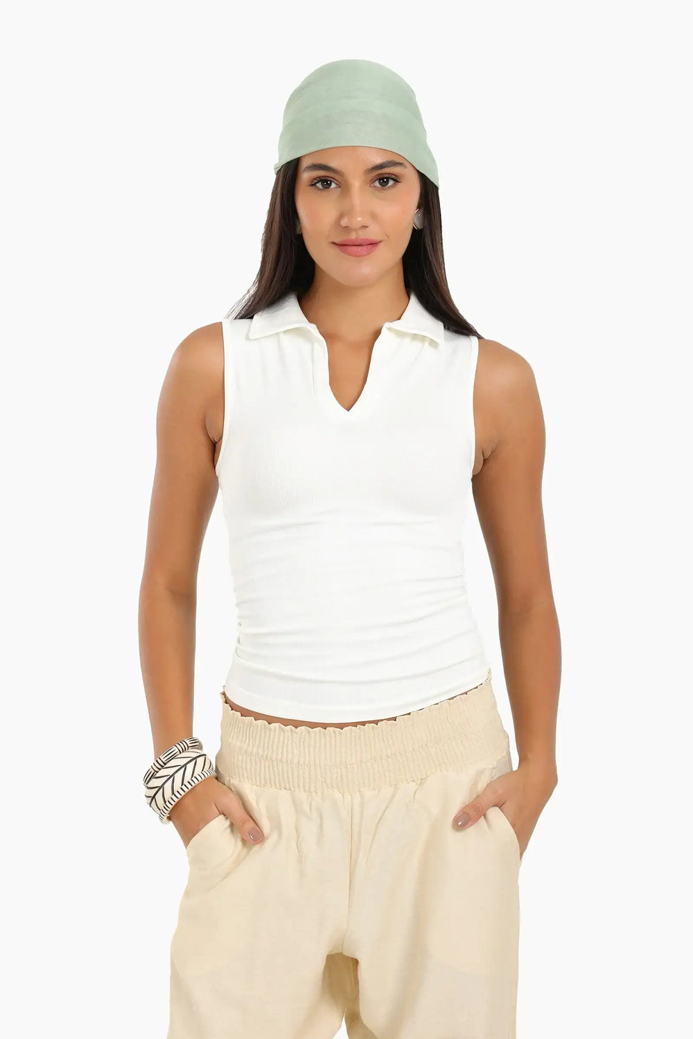 توب بياقة بولو بدون خياطة