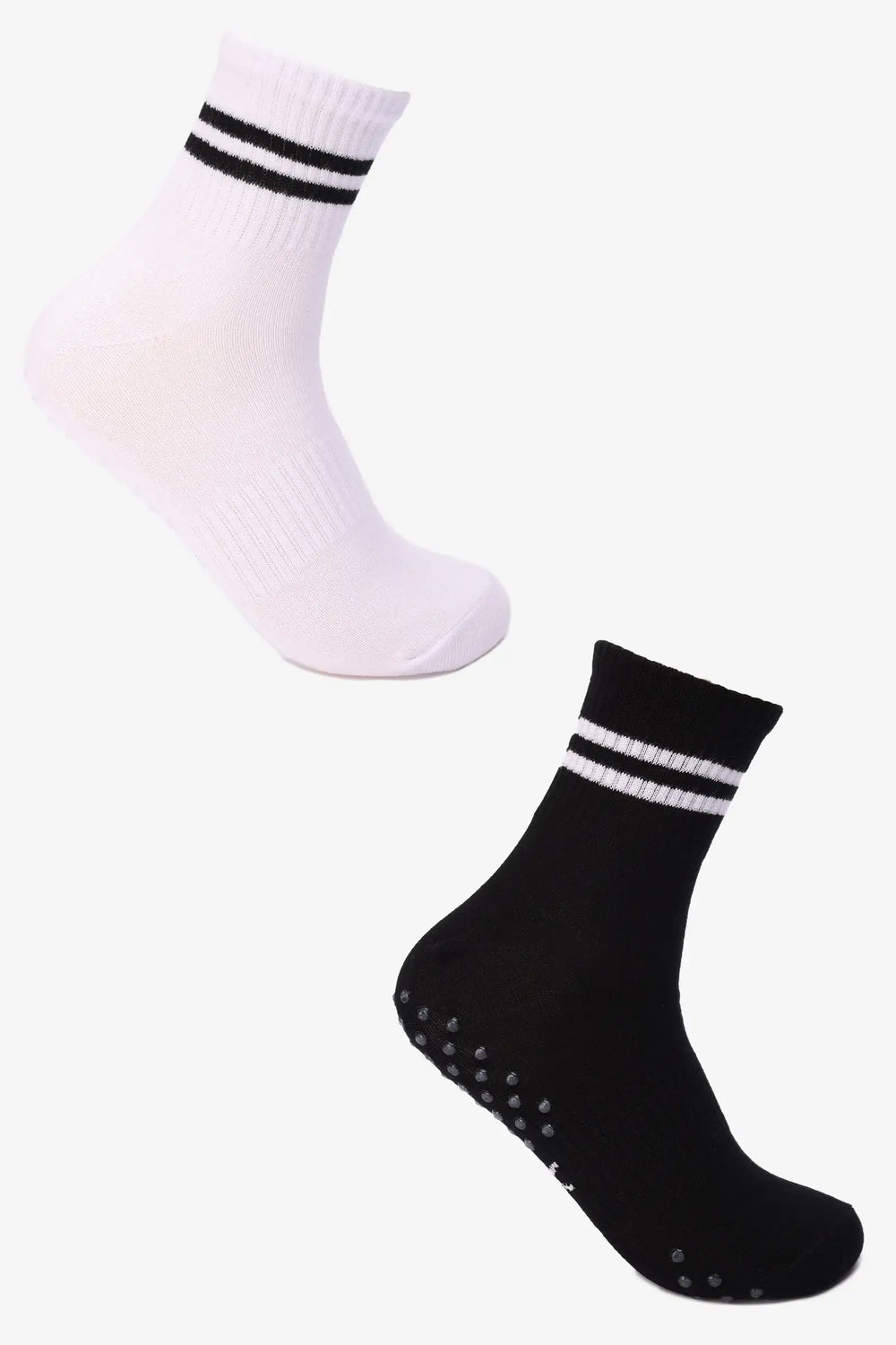 Ribbed Grip Long Socks