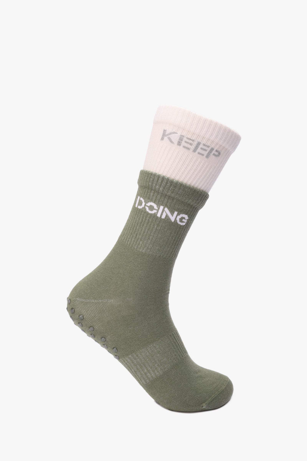 Ribbed Grip Long Socks