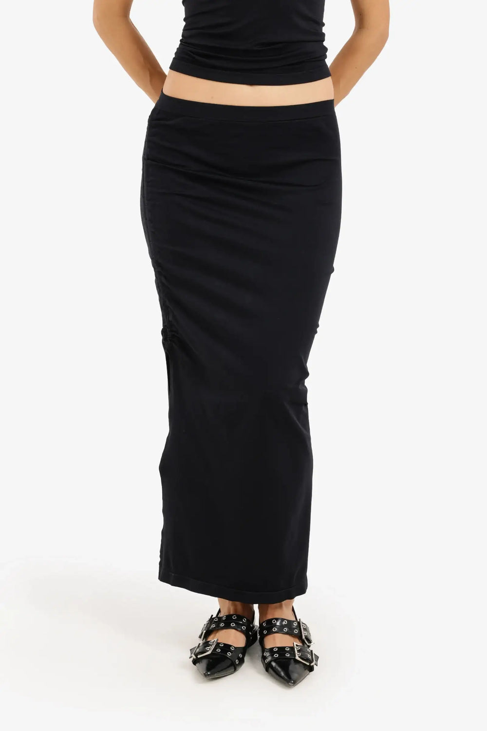 Elegant Side Slit Long Skirt