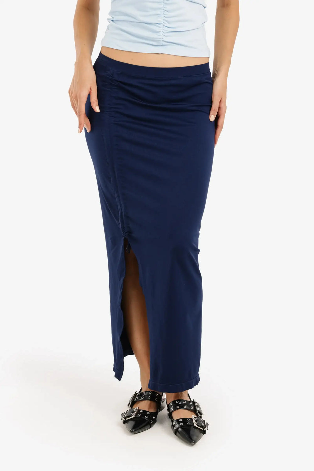 Elegant Side Slit Long Skirt