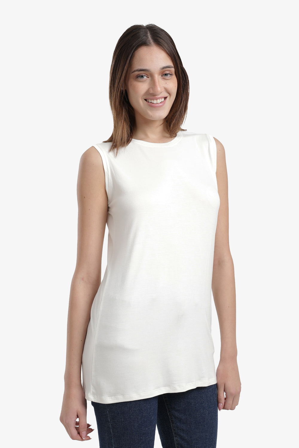 Slim Fit Sleeveless T-Shirt