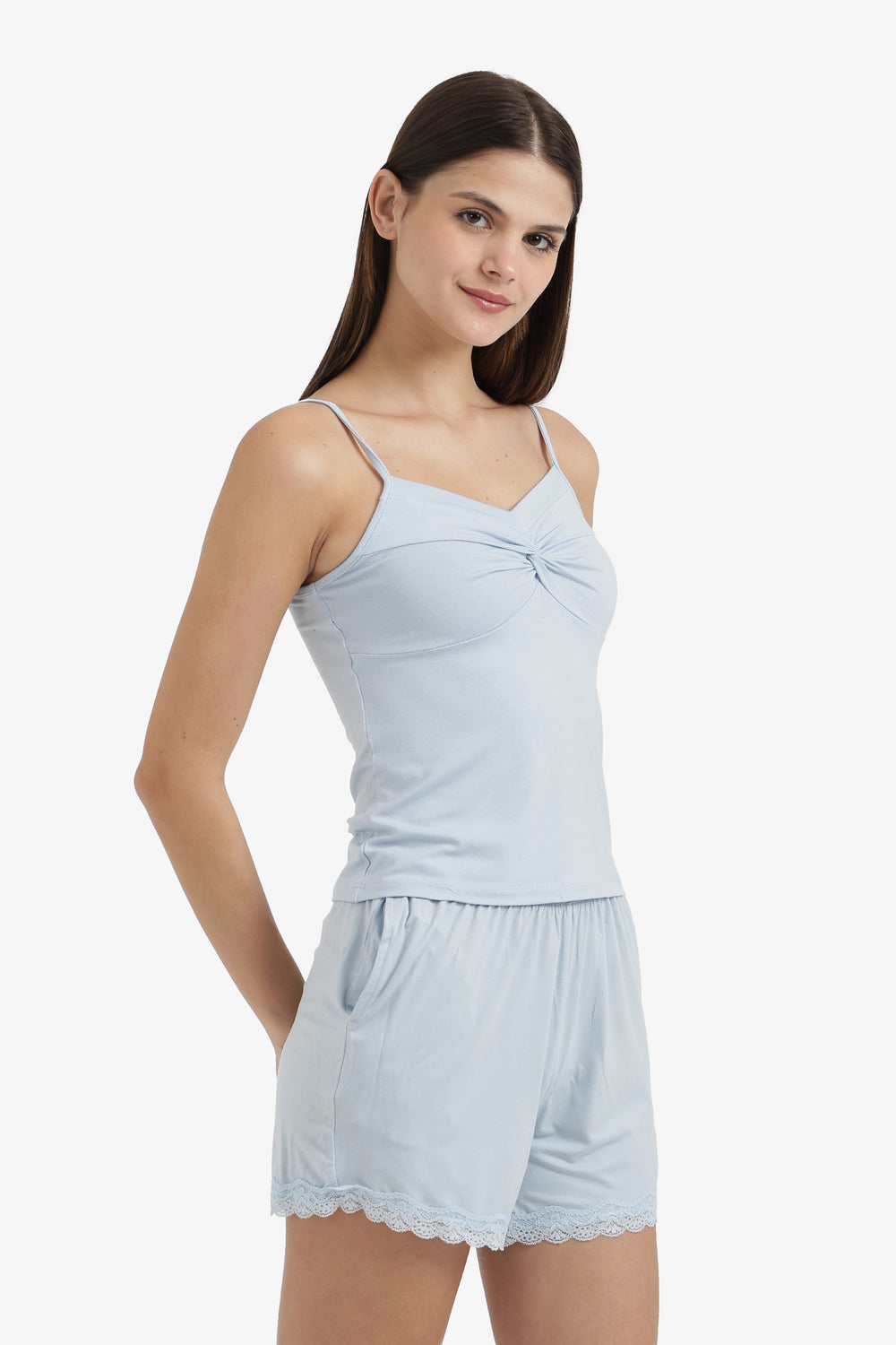 Twist-Front Detail Pyjama Set