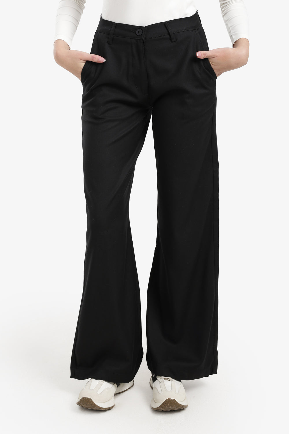 Wide-Leg Straight Cut Pants