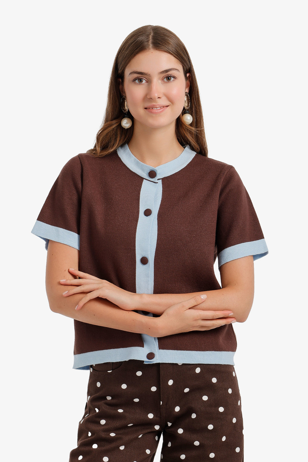 Contrast-Trim Top
