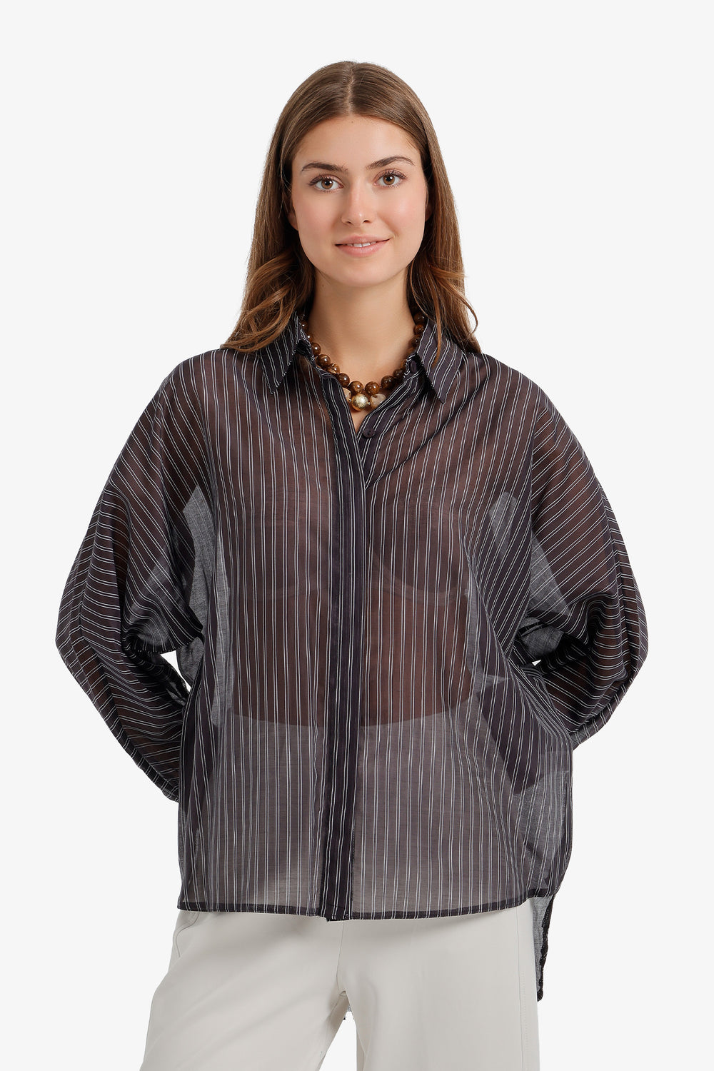 Sheer Striped Shirt