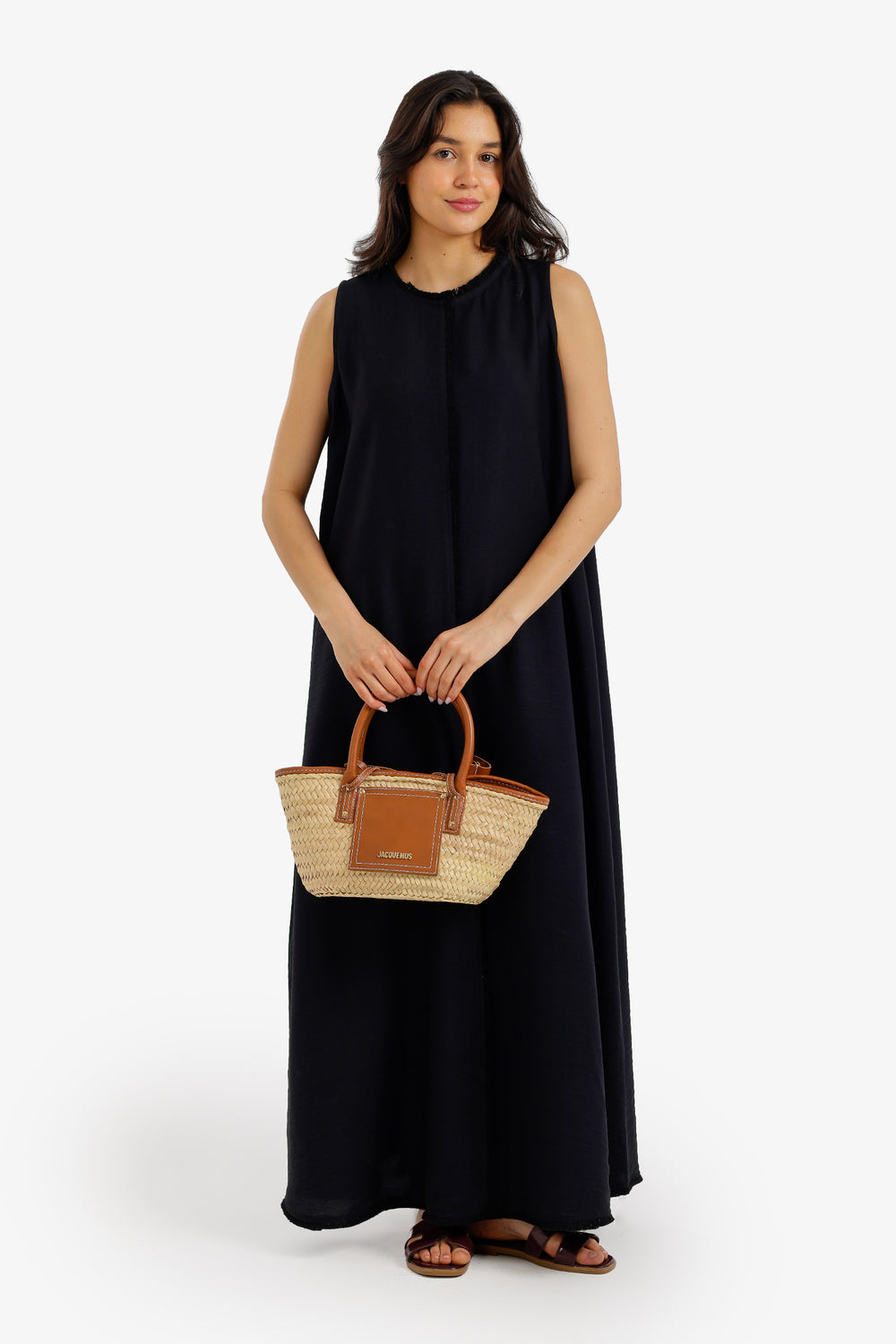 فستان لاونج مزين بشراشيب