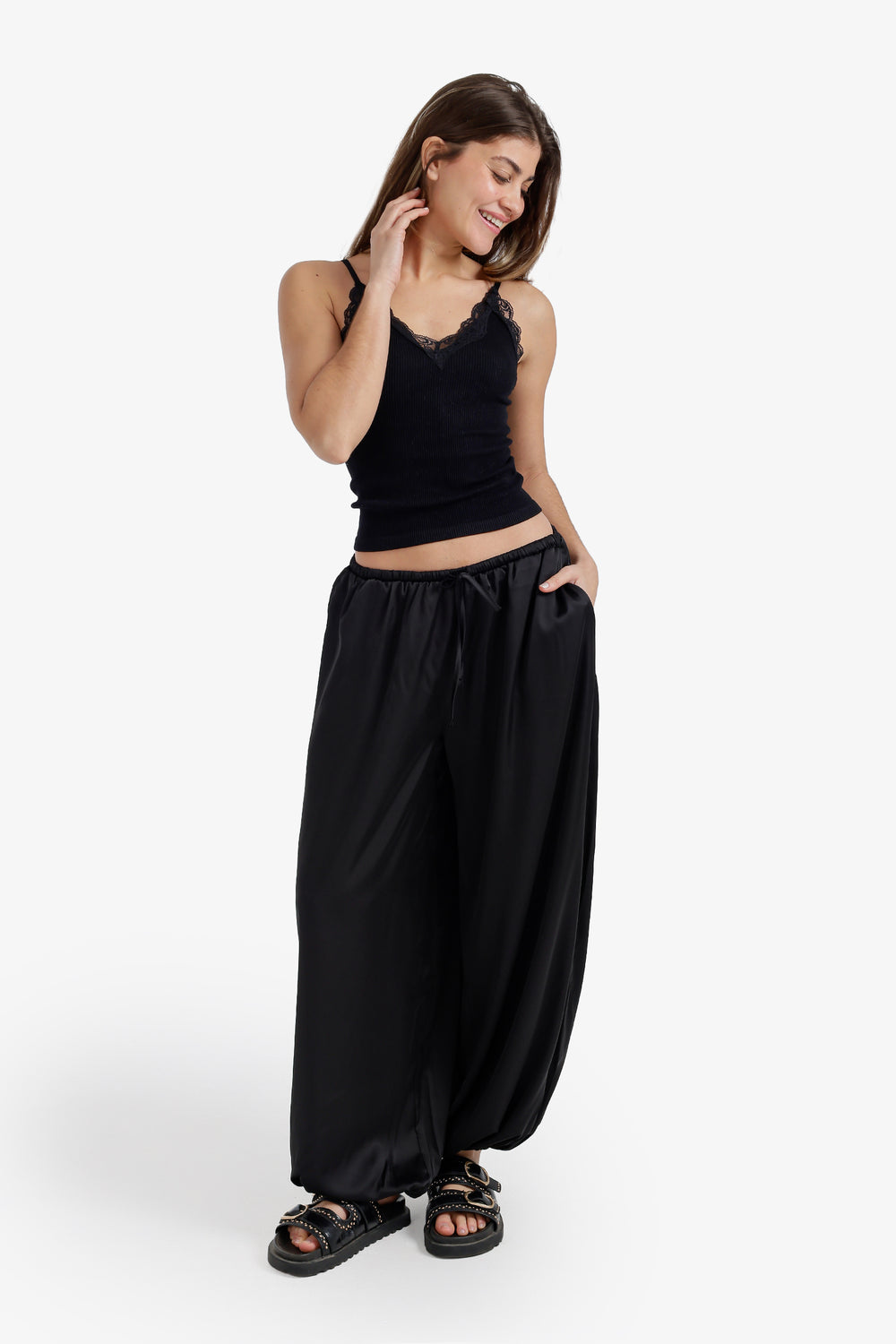 Satin Balloon Pants