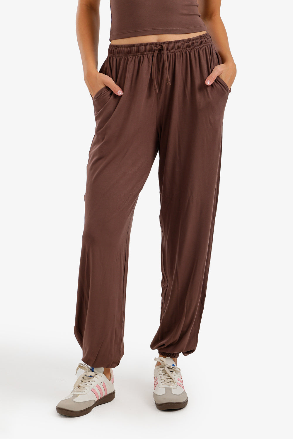Carrot-Leg Lounge Pants
