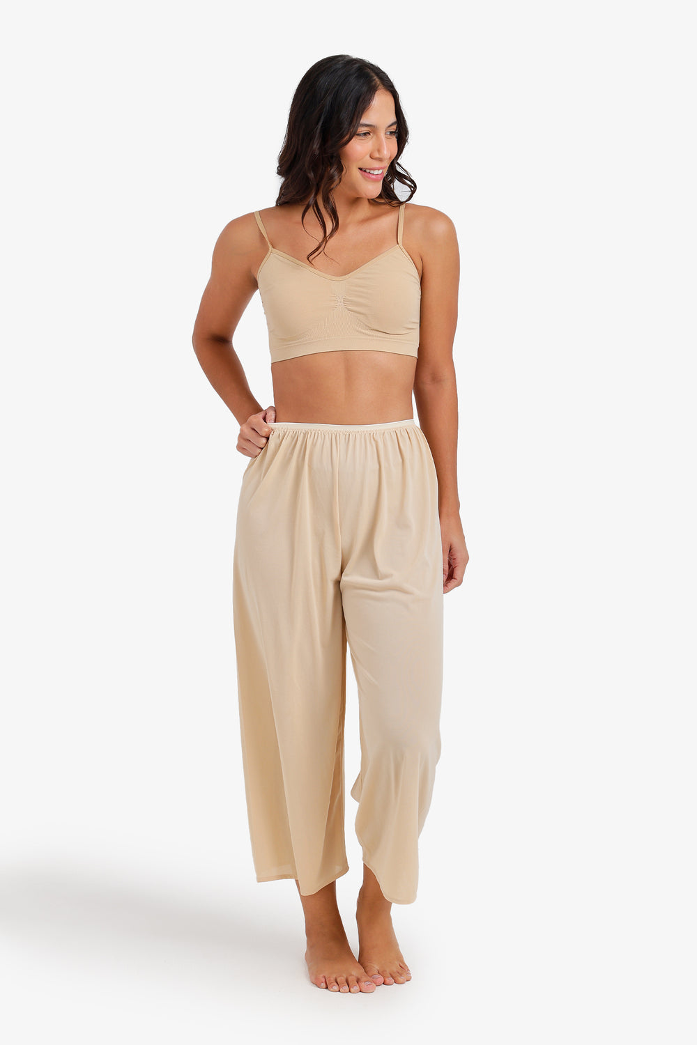 Wide-Leg Slip Pants