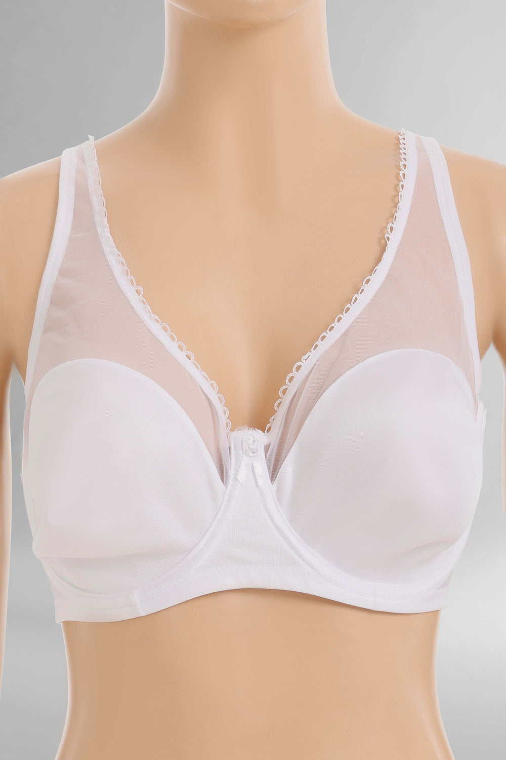 Tulle-Panel Minimizer Bra