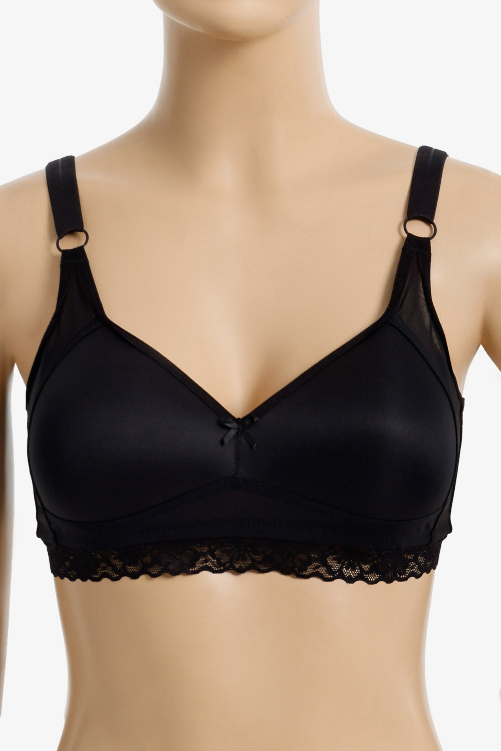 Lace-Trim Wireless Bra