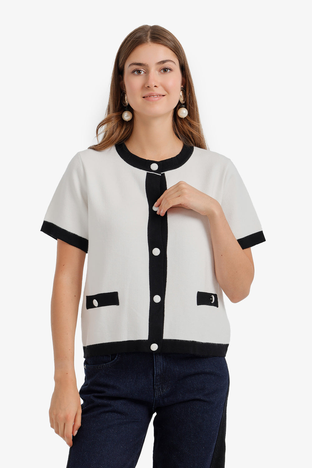 Contrast-Trim Top