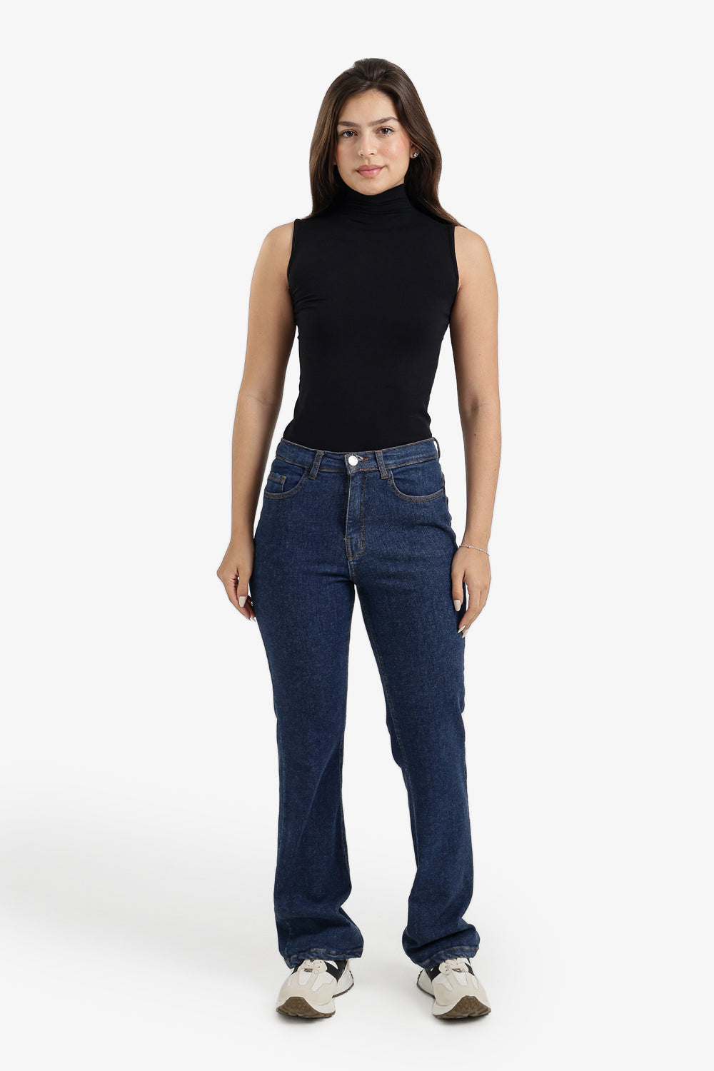 Sleeveless High Neck Top