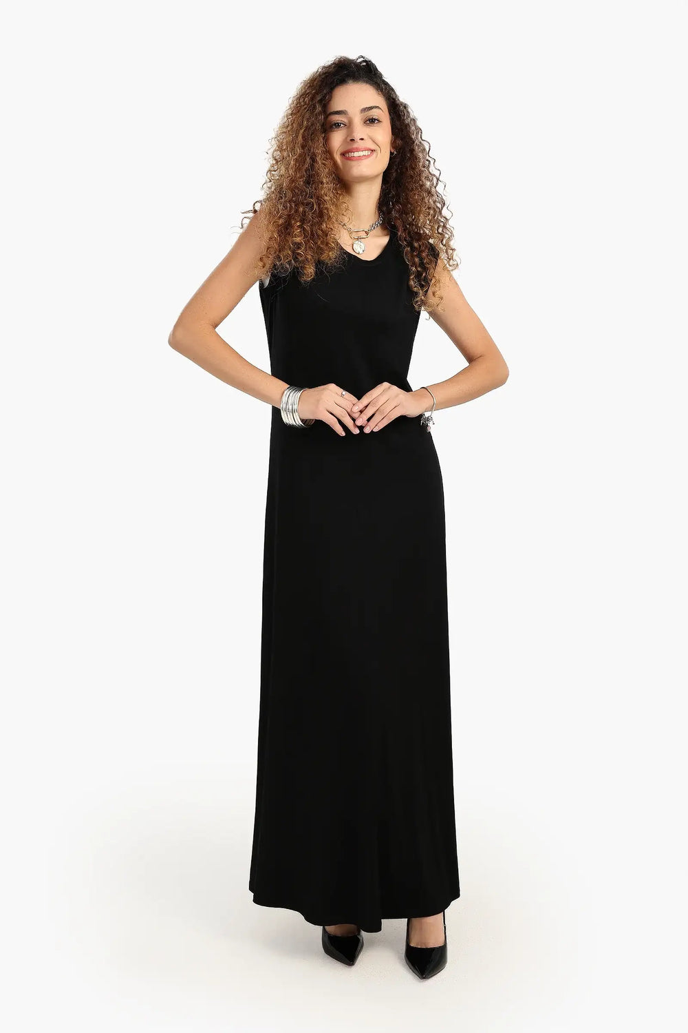 فستان فيسكوز كت سادة