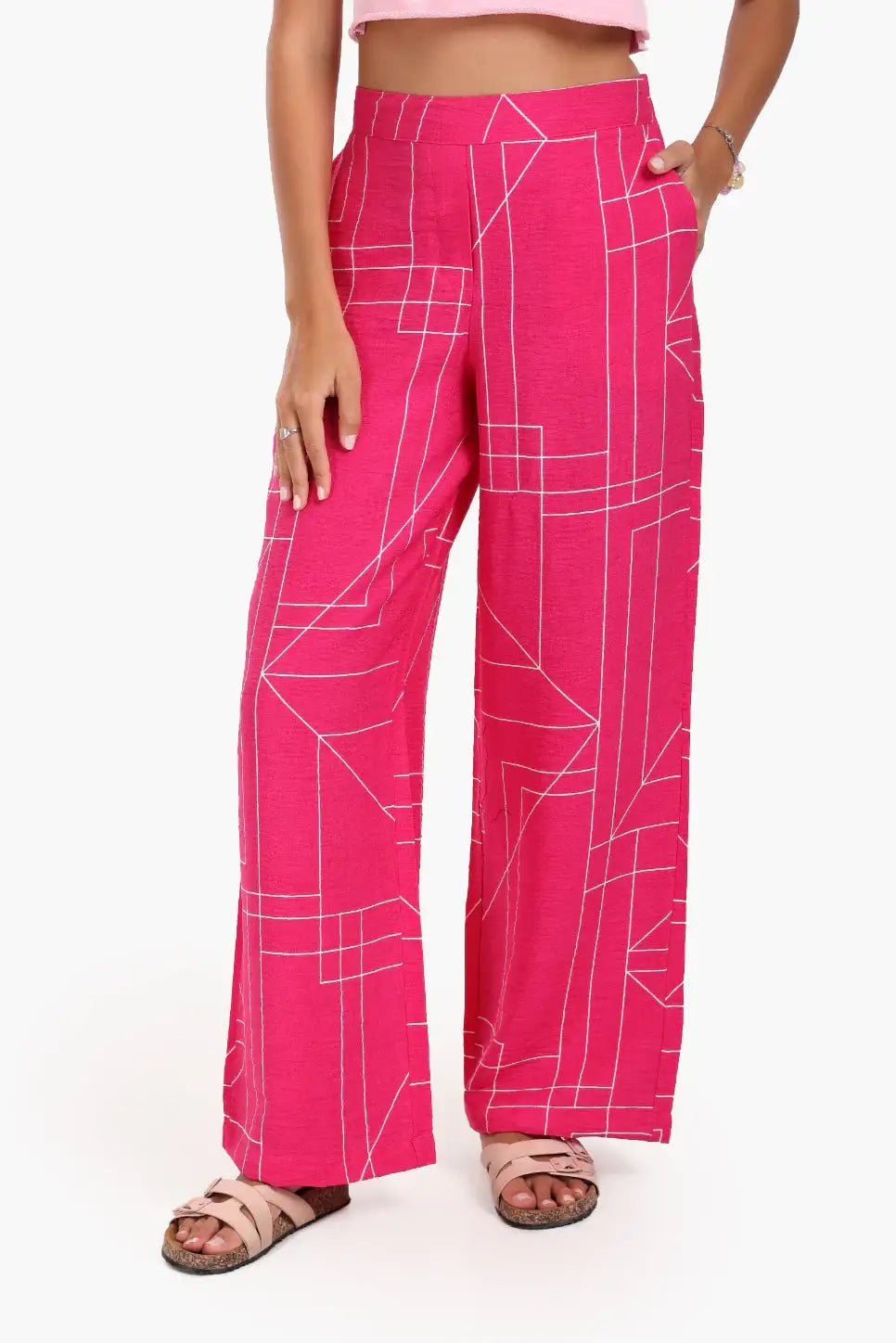 Lounge Pants with Geometric Pattern