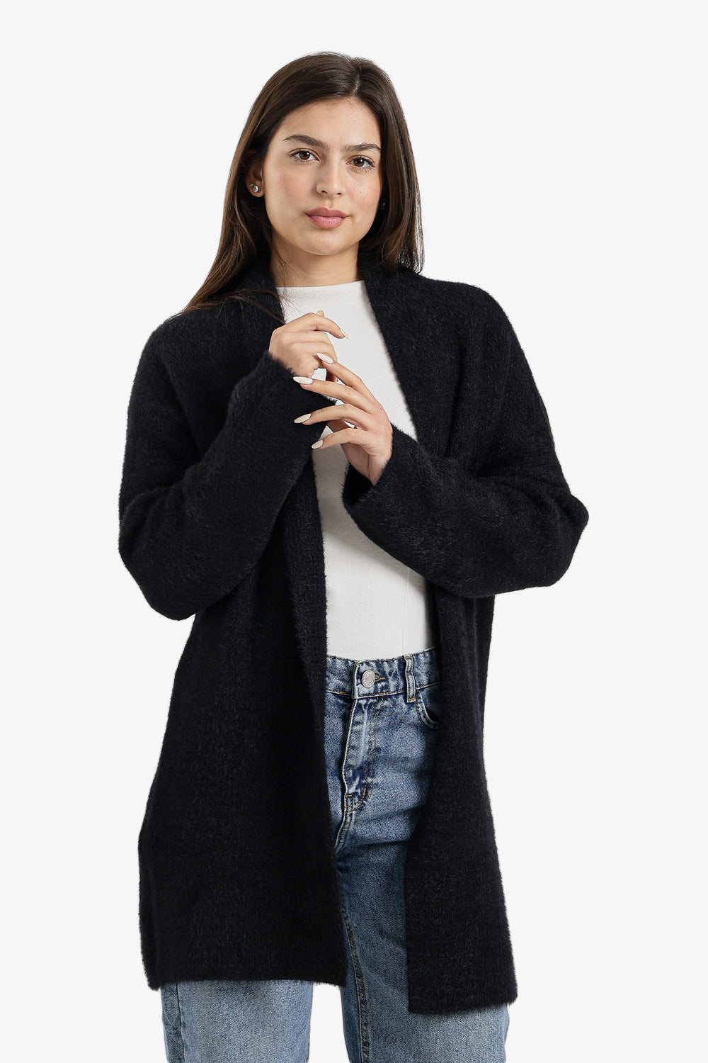 Dropped-Shoulder Cardigan