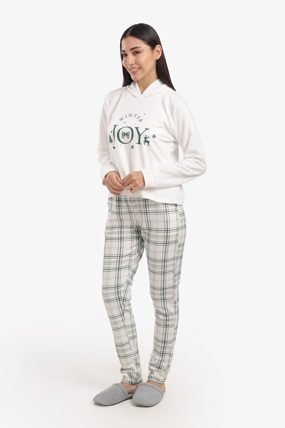 Hooded Neck Pyjama Set