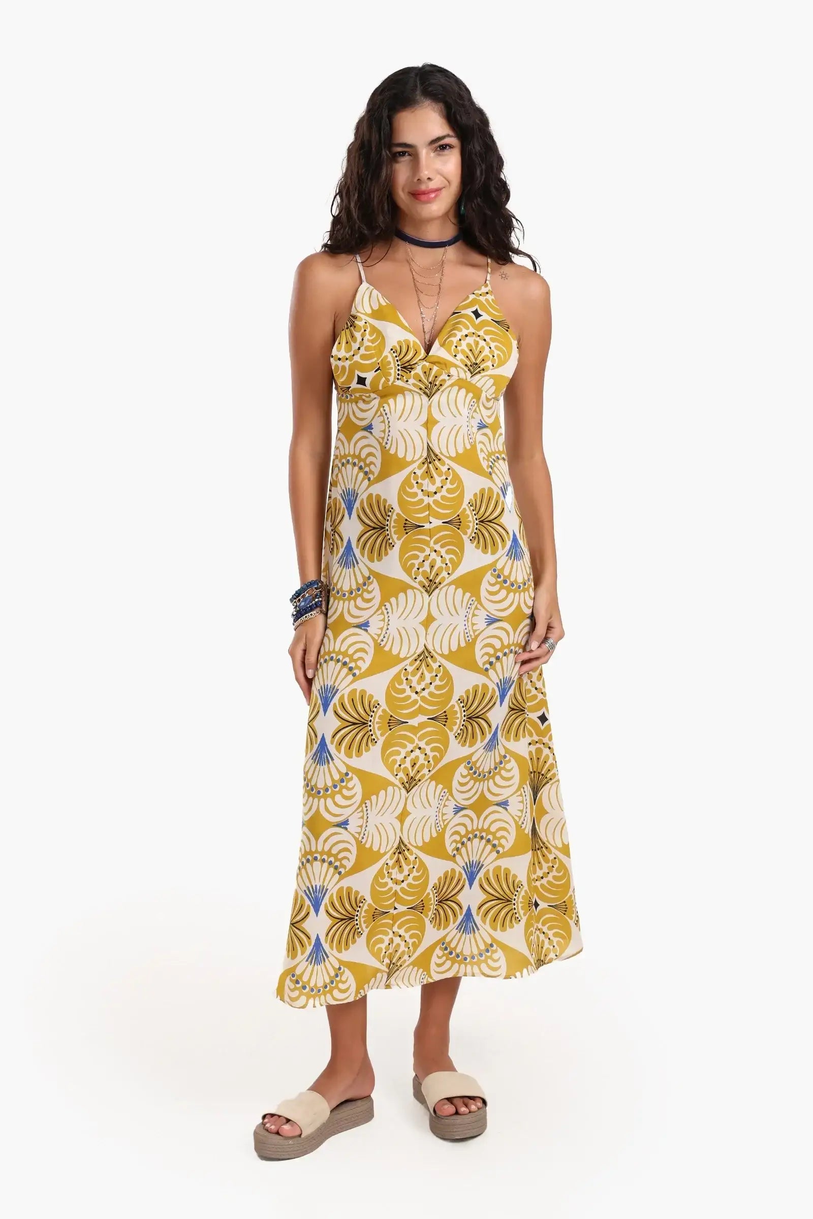 carina midi dress Printed V-Neck Midi Dress | | Carina Wear – Carina