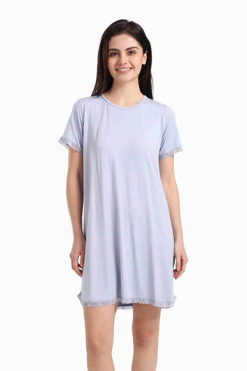 Lightweight Nightgown with Lace