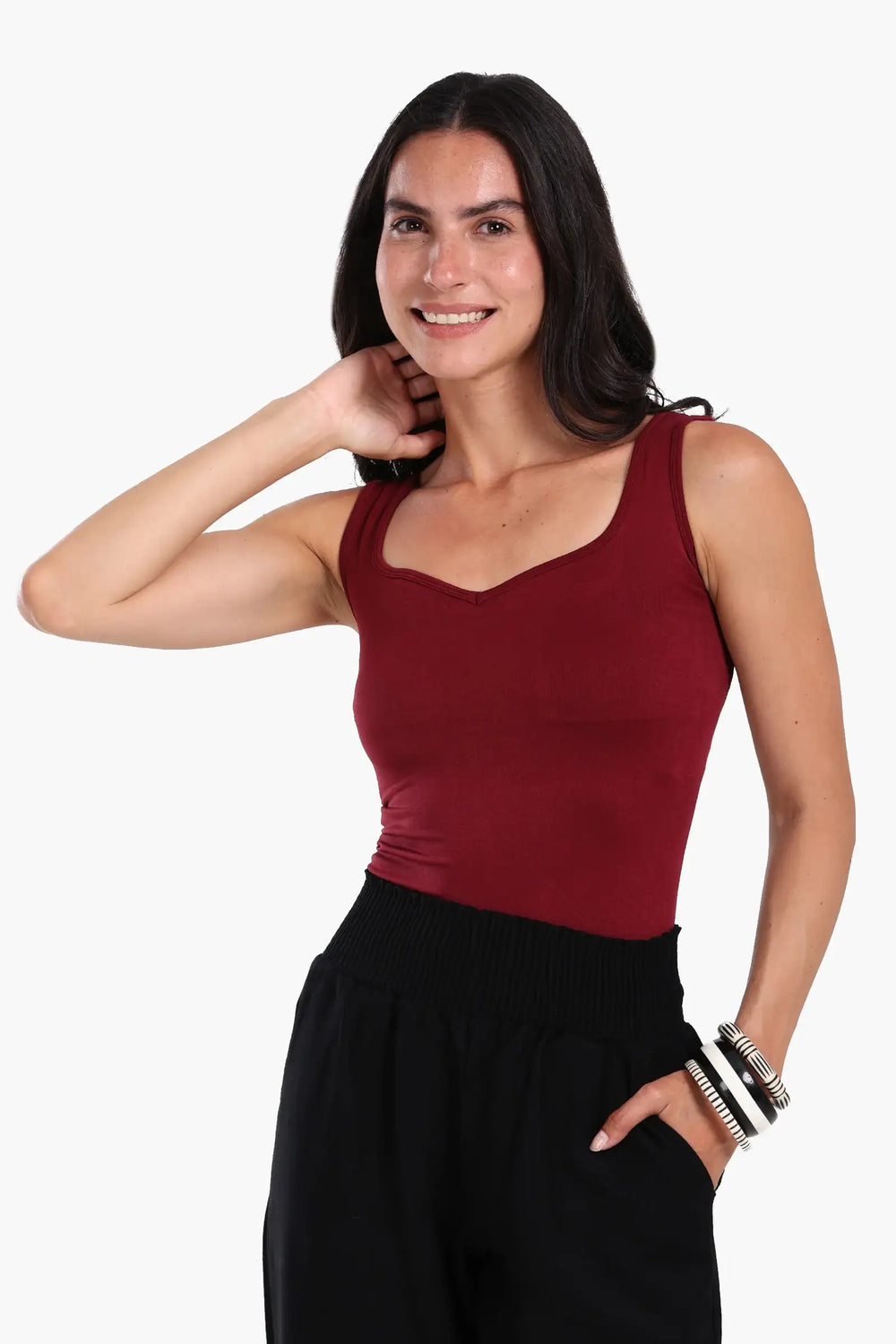 Sweetheart Neckline Tank Top