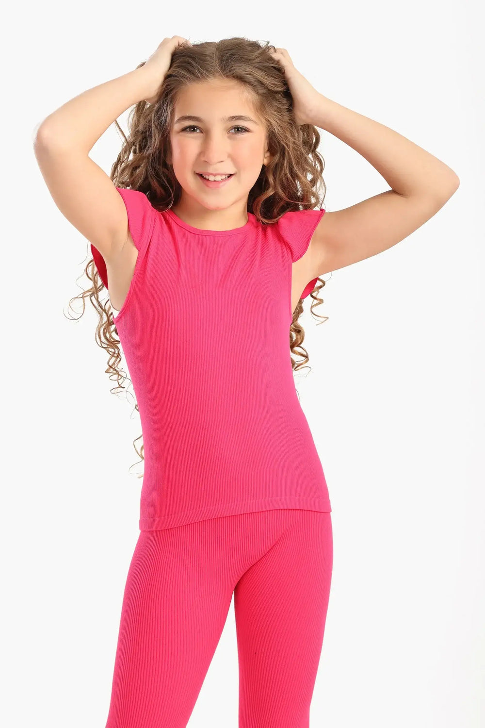 Girly Ribbed Ruffle Top