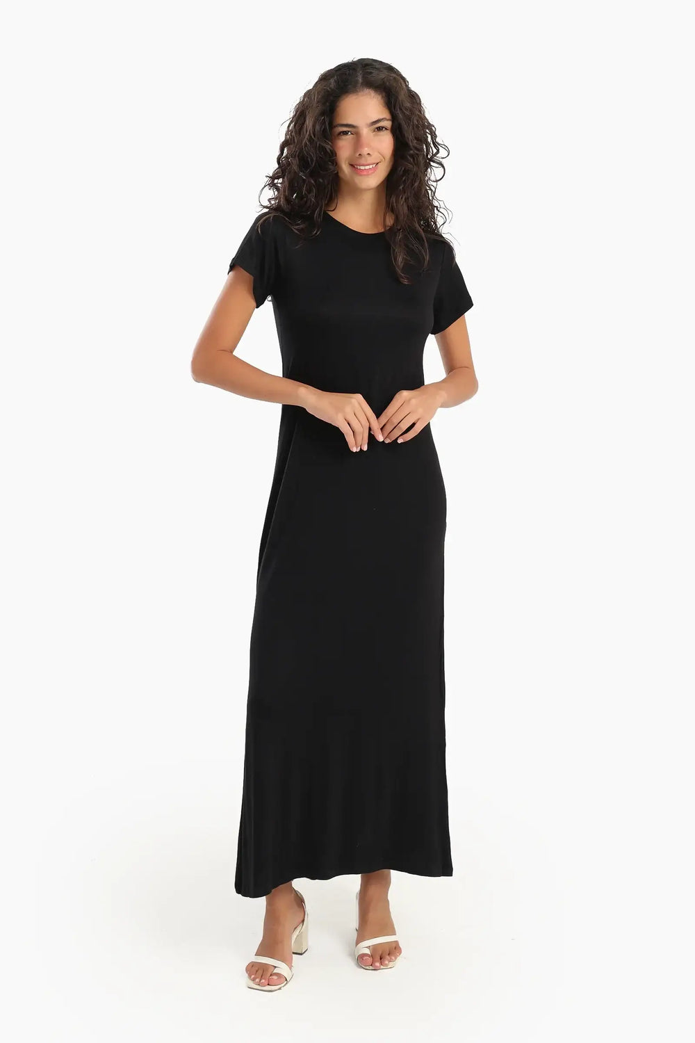 فستان ميدي سادة