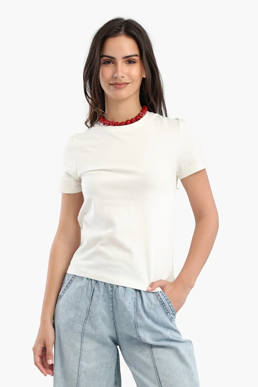 Cotton Basic Slip On T-Shirt