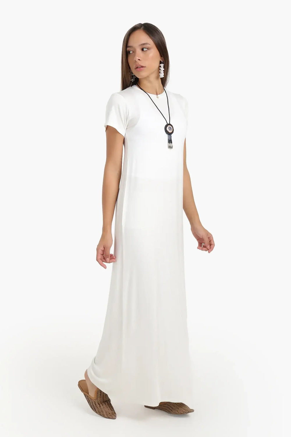 فستان ميدي سادة