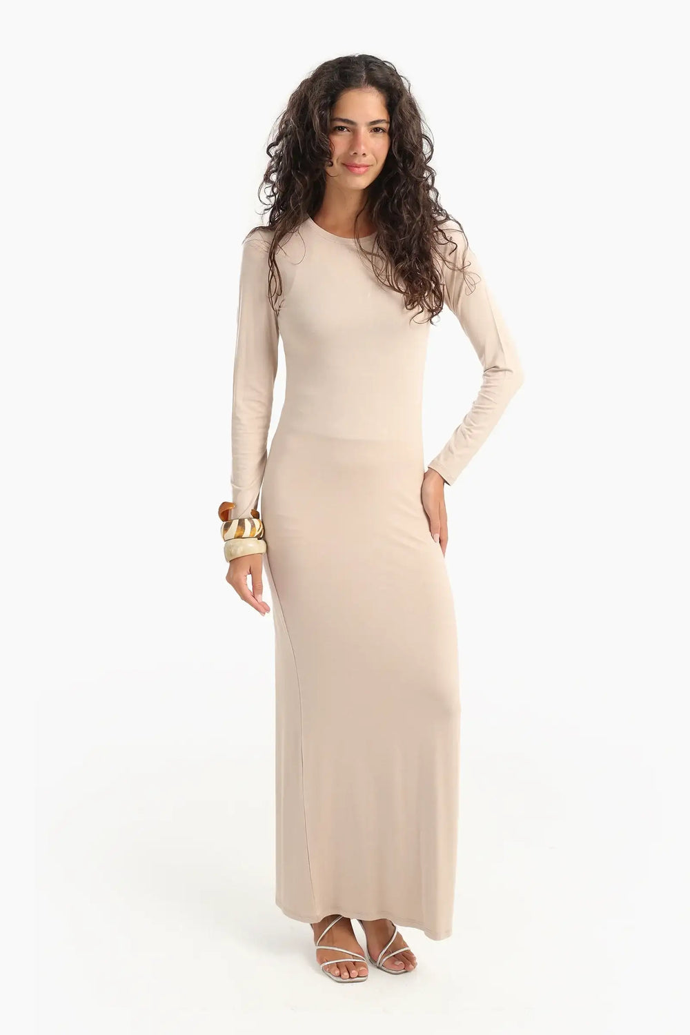 Slim Dress with Back Slit