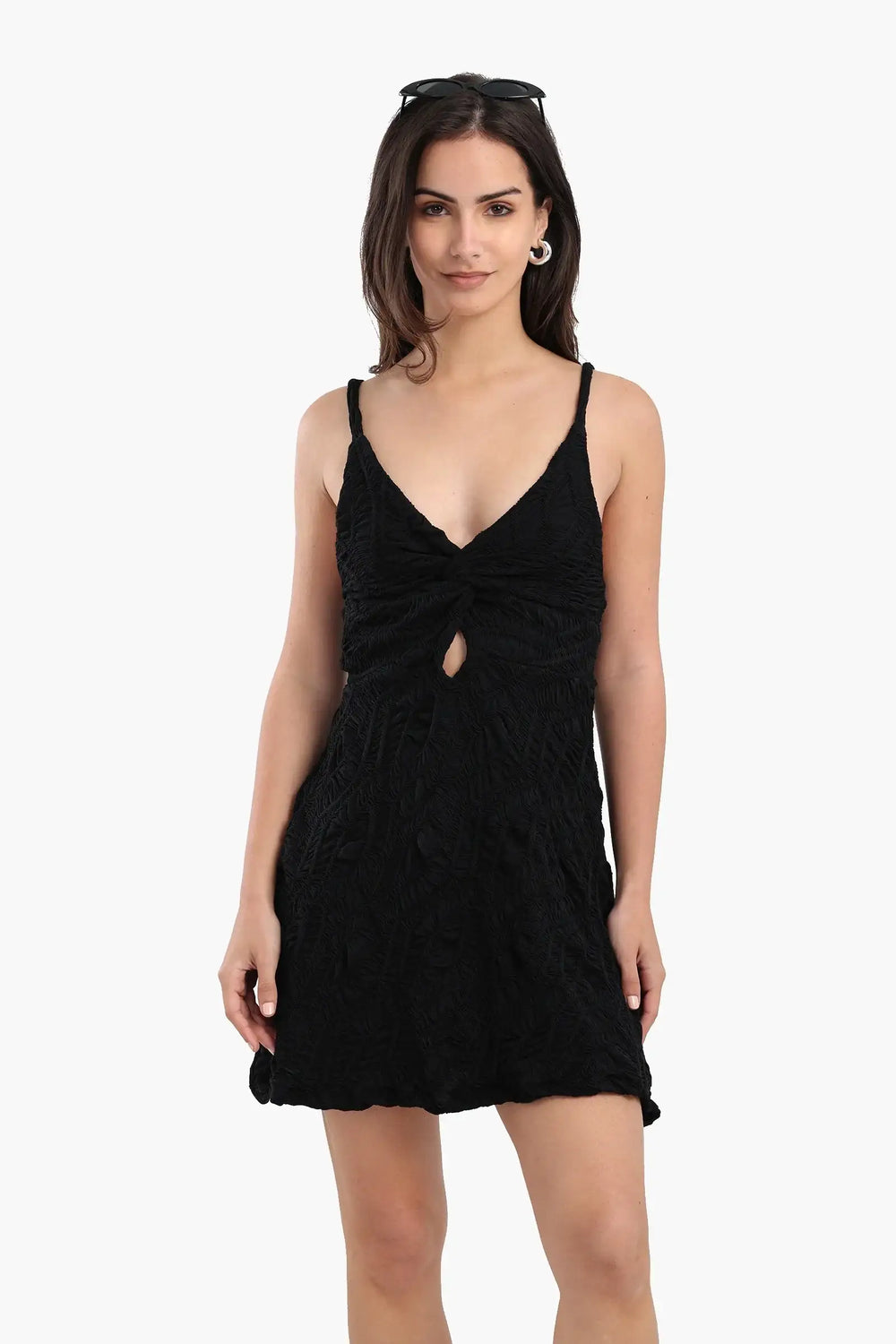 فستان حمالات جاكار للشاطئ