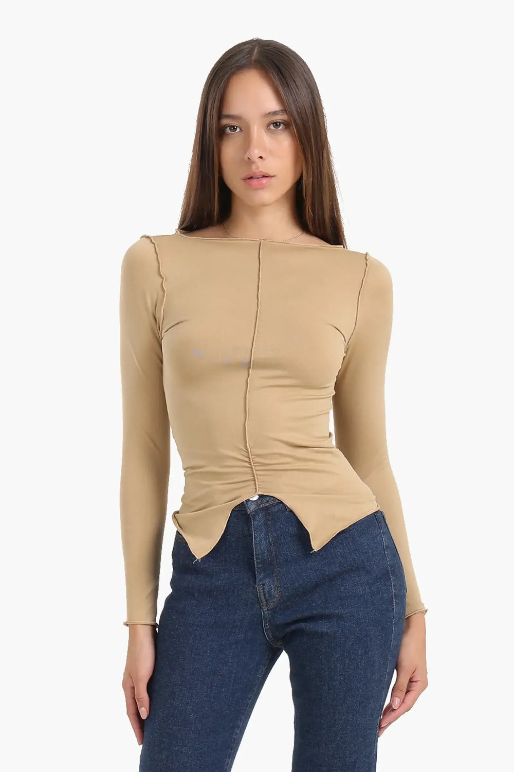 Seamless Microfiber Piping Top