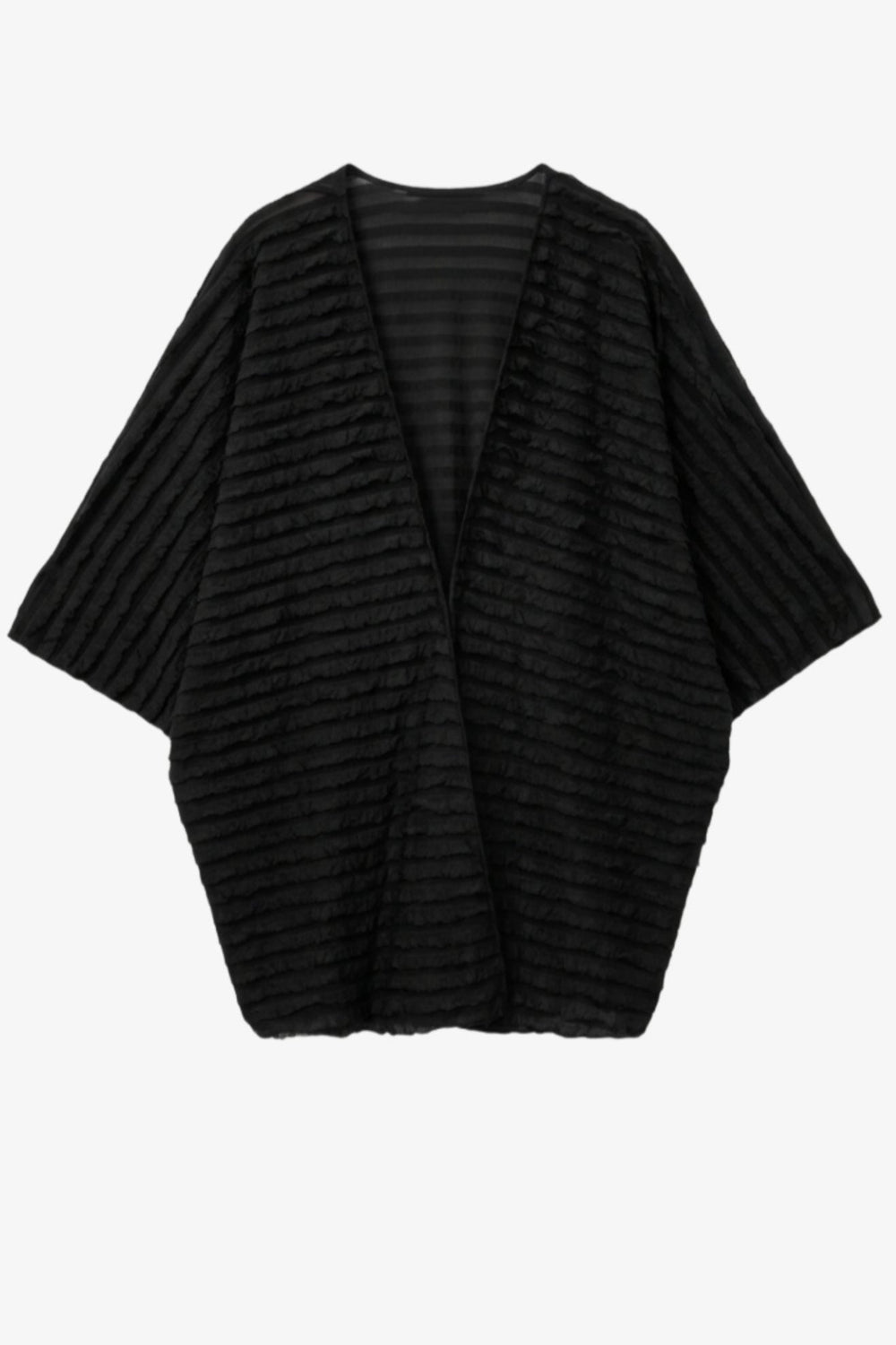 Textured Ruffle Beach Kimono