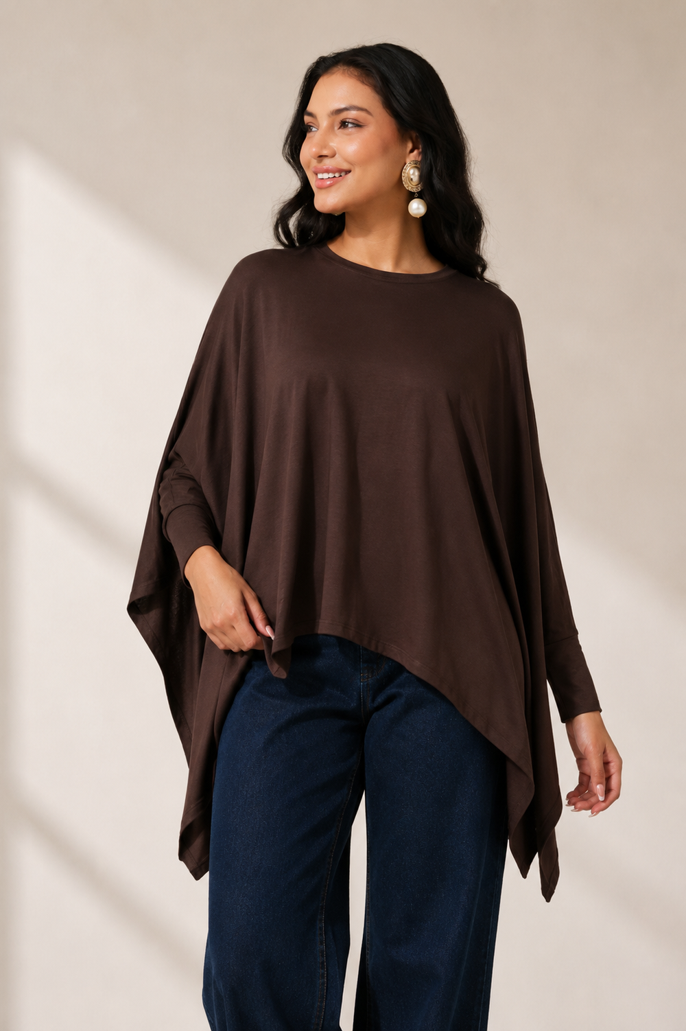 Flowy Asymmetric Poncho