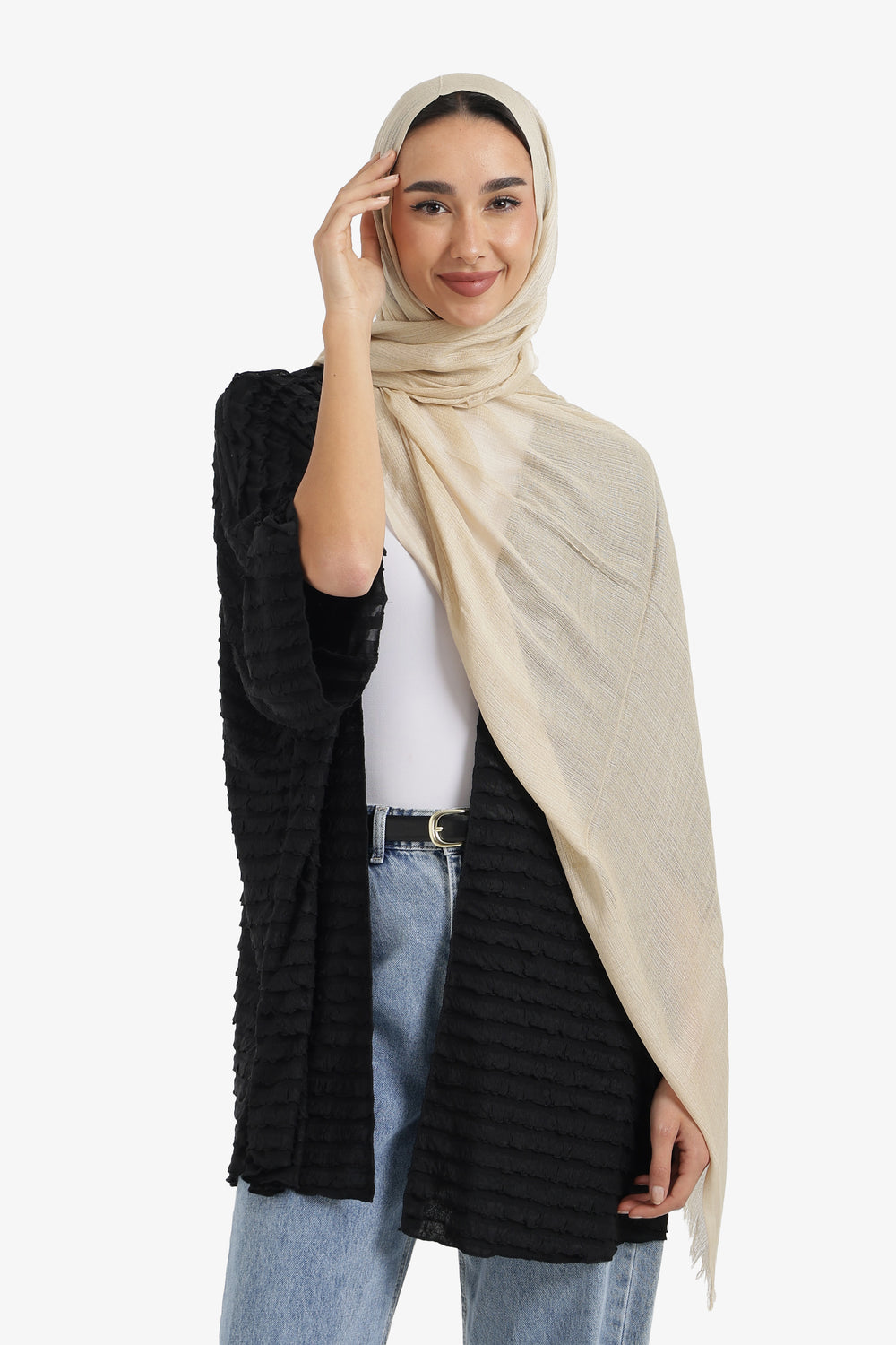 Ribbed Cotton Scarf