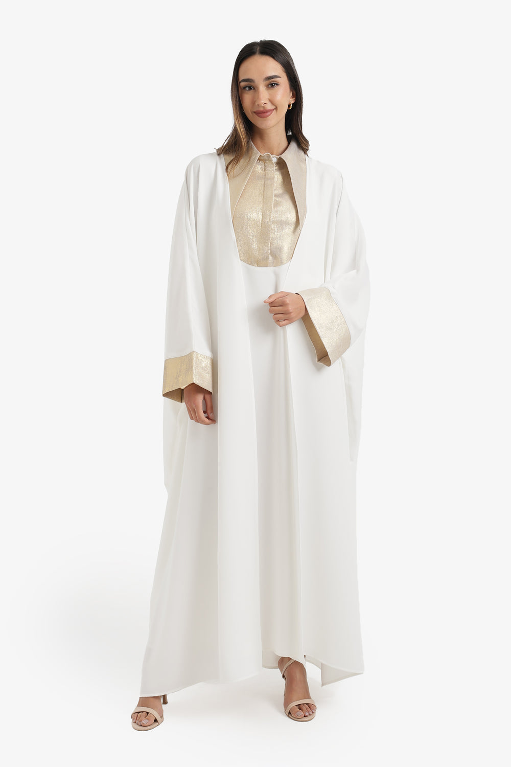 Contrast Cuff Maxi Cardigan