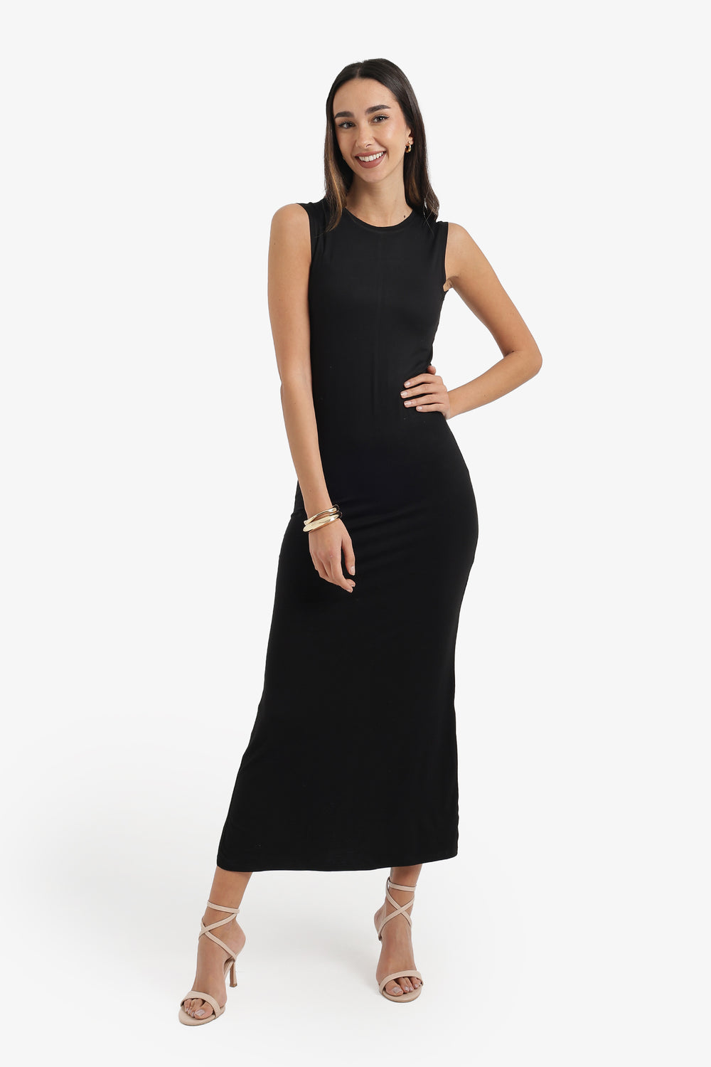 Crew Neck Midi Dress
