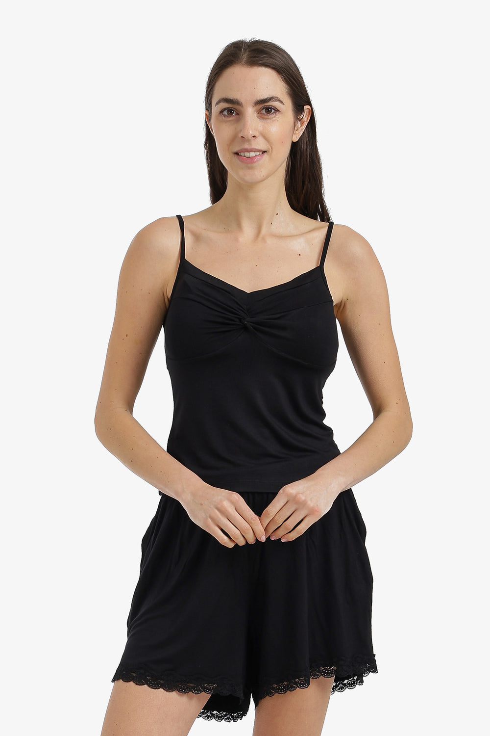 Twist-Front Detail Pyjama Set