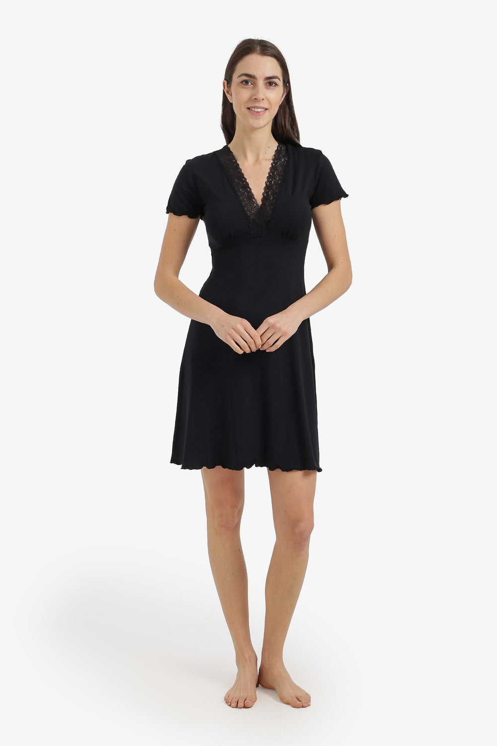 Lace V-Neck Nightgown