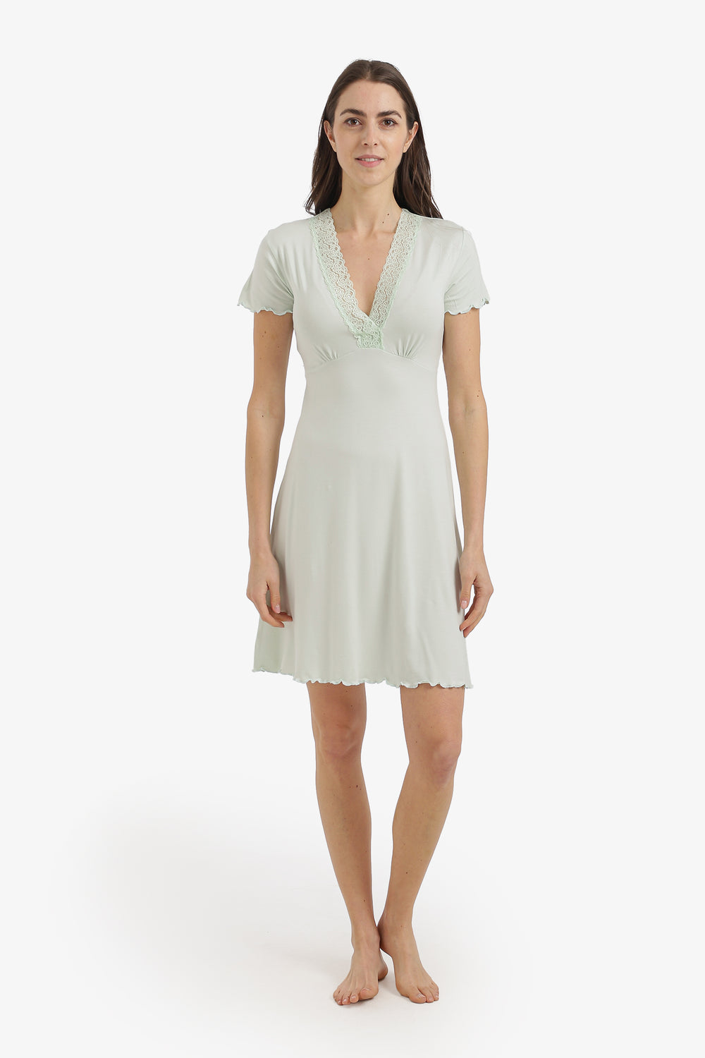 Lace V-Neck Nightgown