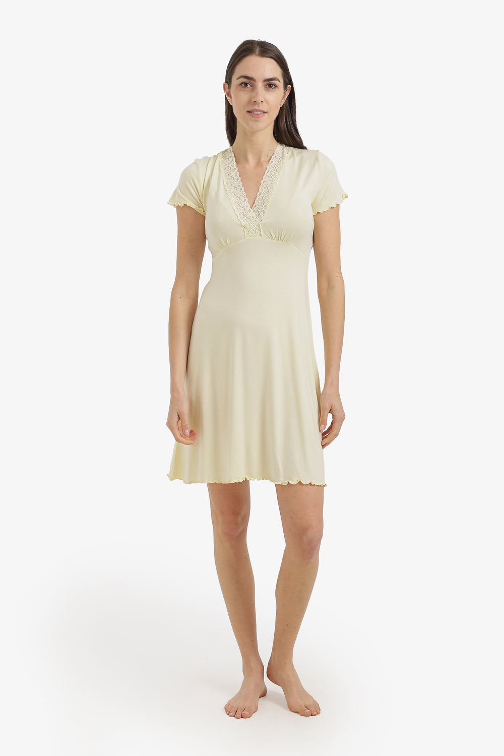 Lace V-Neck Nightgown