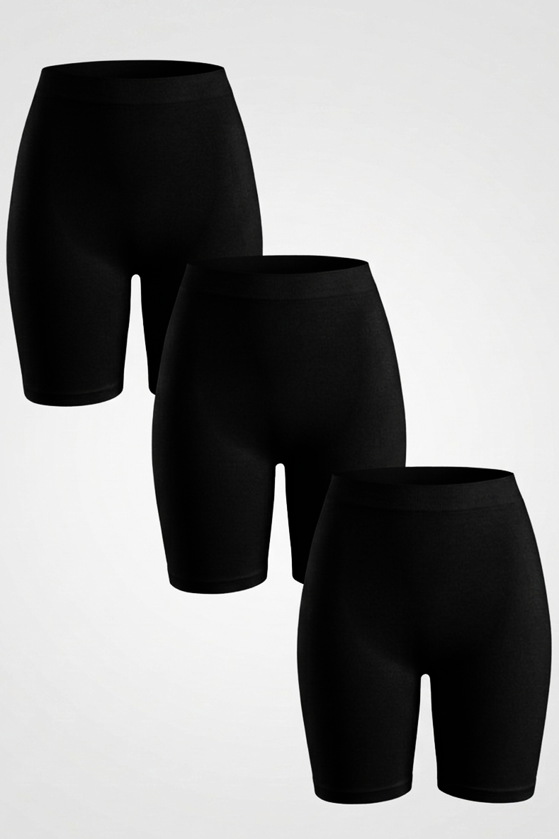 Microfiber Mid-Thigh Shorts (Pack of 3)