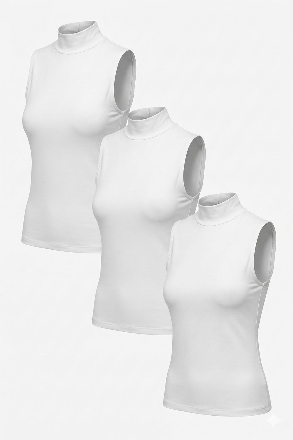 High Neck Seamless Viscose Sleeveless Top (Pack of 3)