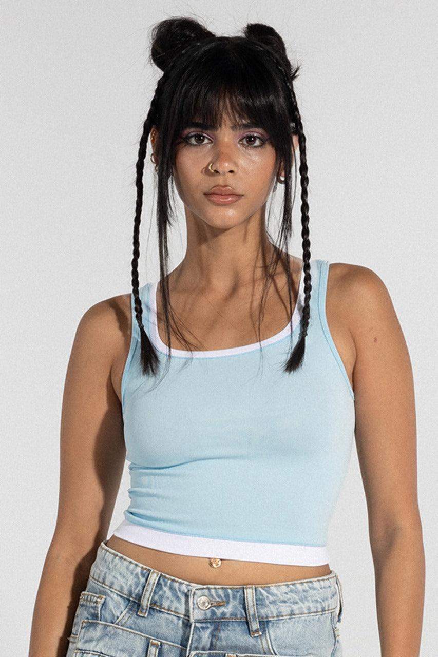 Blue/White - Tank Top | | Carina Wear – Carina - كارينا