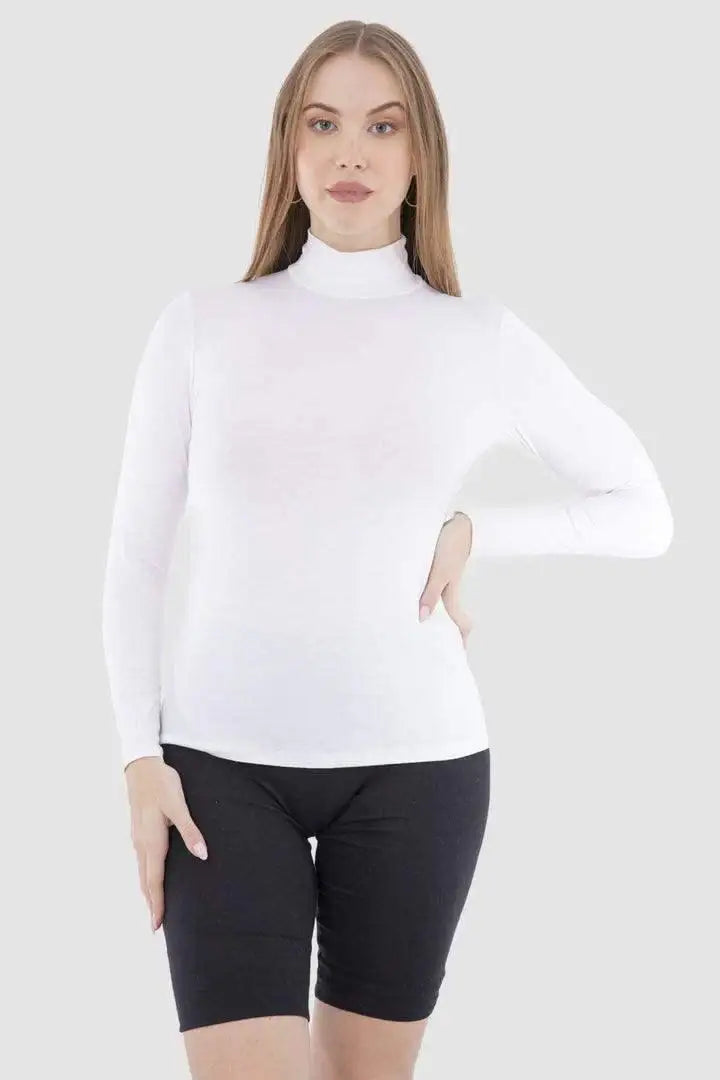 High Neck Long Sleeve Top - Carina - كارينا