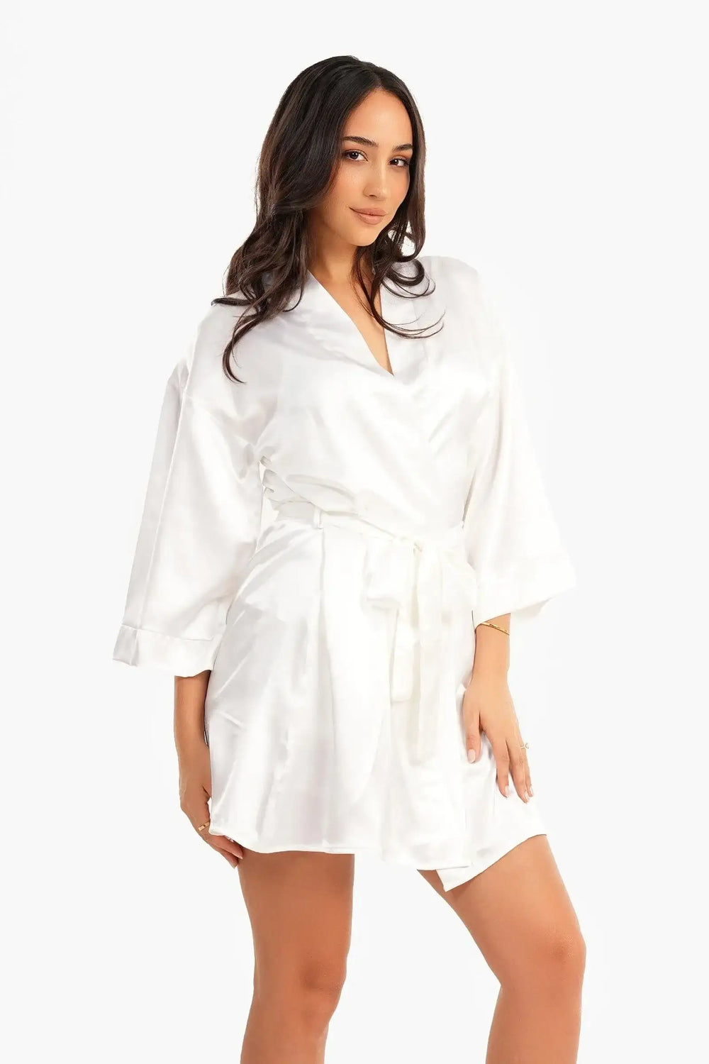 Short Satin Robe - Carina - كارينا