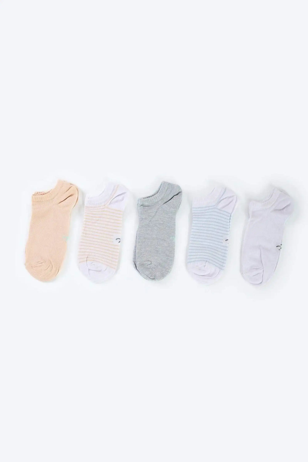 Cotton Ankle Socks - 5 Pairs - Carina - كارينا