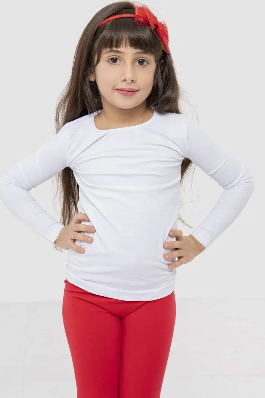 Girls Microfiber Long Sleeves Top Classic Girly-N - Carina - كارينا