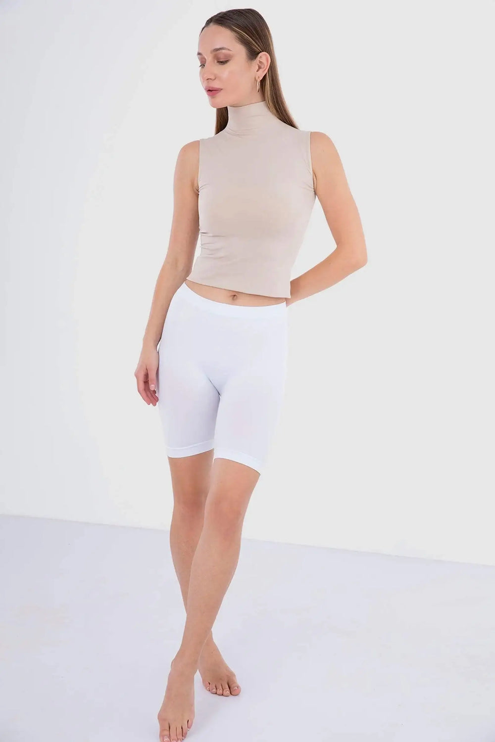 Microfiber Mid Thigh Shorts - Carina - كارينا