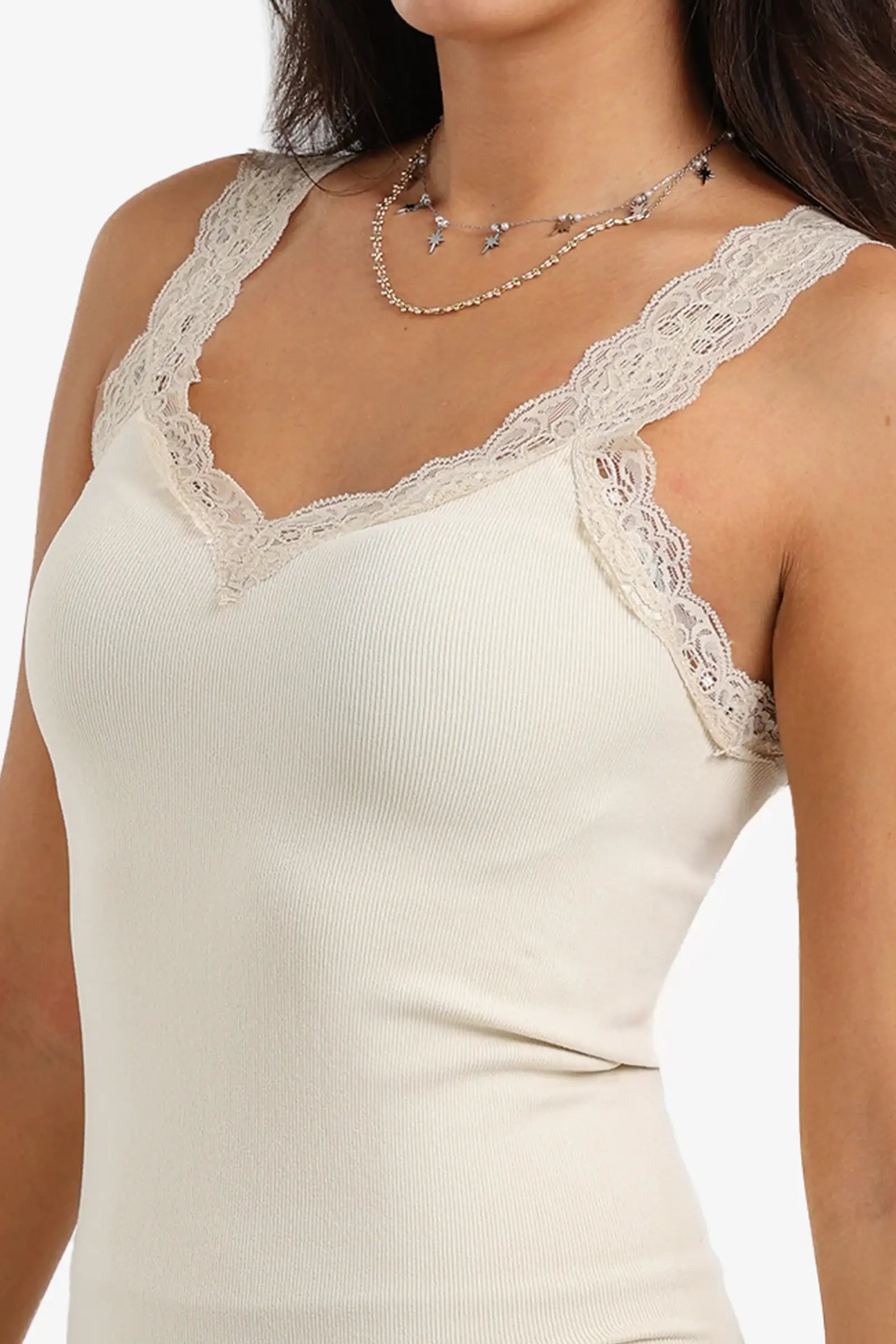 Lace-Detailed Tank Top